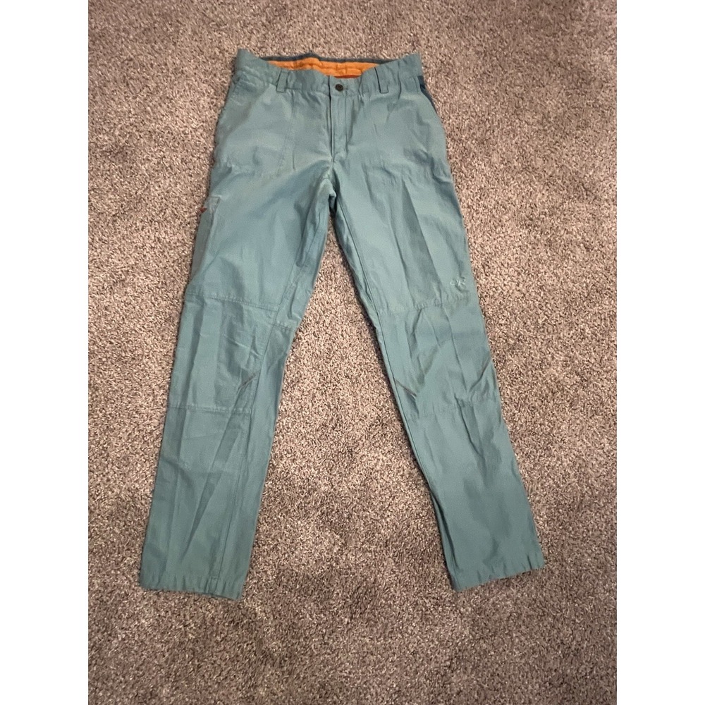 Outdoor Research Teal Women's Track Pants with Orange Waistband